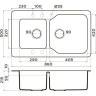 Мойка OMOIKIRI MARU 86-2-BL Tetogranit/черный 4993284