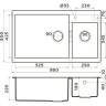 Мойка OMOIKIRI TEDORI 86-2-LB-BL 4993932
