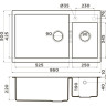 Мойка OMOIKIRI TEDORI 86-2-LB-CH 4993937