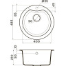 Мойка OMOIKIRI YASUGATA 48R-PL Tetogranit/платина 4993212